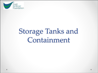 Storage Tanks and Containment