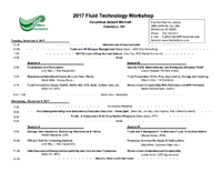 2017 Fluid Technology Workshop Agenda