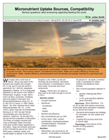 Micronutrient Uptake Sources, Compatibility