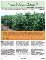 Potassium Fertigation and Organic Acids