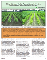 Fluid Nitrogen-Sulfur Formulations In Cotton