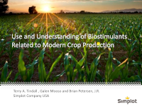 Use and Understanding of Biostimulants Related to Modern Crop Production
