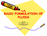 Basic Formulations of Fluids – Jim May